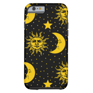 Vintage Sun Moon Stars Pattern Tough iPhone 6 Case