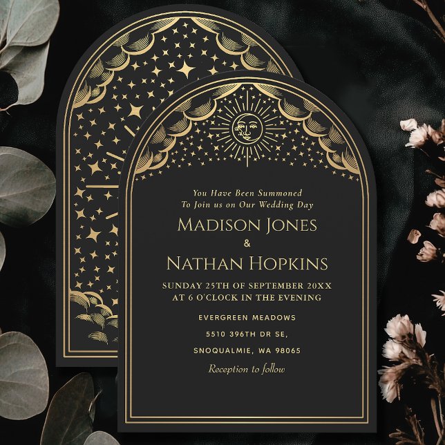 Vintage Sun Moon Tarot Card Arch Wedding (Creator Uploaded)
