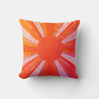 Vintage Sunburst Throw Pillow