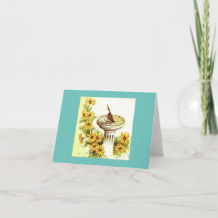 Vintage Sundial Card