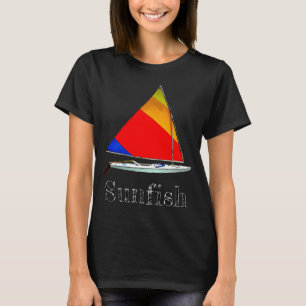 Vintage Sunfish Sailboat, Colourful Retro Sailboat T-Shirt