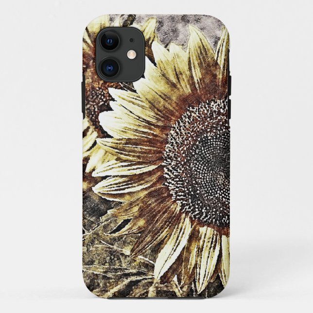 Vintage Sunflower artwork Case-Mate iPhone Case (Back)