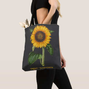 Vintage Sunflower Botanical Art by Merian Tote Bag