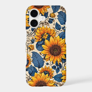 Vintage Sunflower Floral Botanical iPhone Case