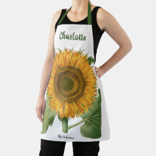 Vintage Sunflower Flower by Basilius Besler Apron