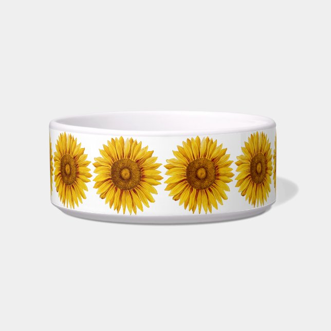Vintage Sunflower Happy Flower Bowl (Front)