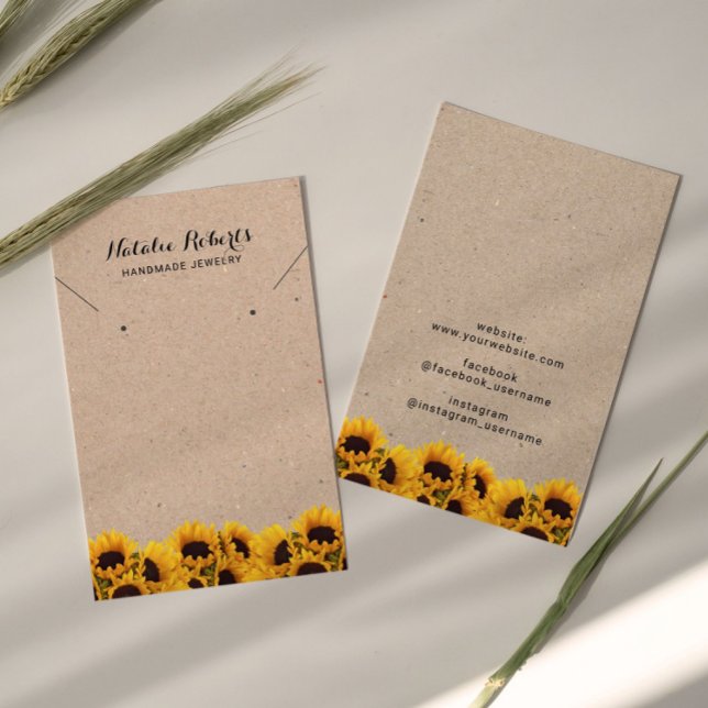 Vintage Sunflower Jewellery Earring Necklace Displ (Creator Uploaded)