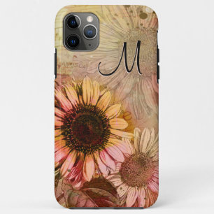 Vintage Sunflower Monogram Case-Mate iPhone Case