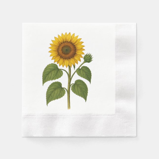 Vintage Sunflower napkins (Front)