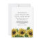 Vintage Sunflower Wedding Invitations