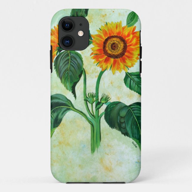 Vintage Sunflowers Botanical Art Case-Mate iPhone Case (Back)