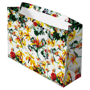 Vintage Sunflowers floral pattern elegant bride Large Gift Bag