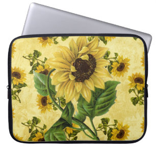 Vintage Sunflowers Laptop Sleeve