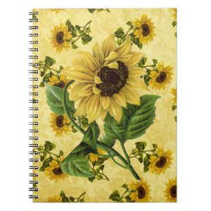 Vintage Sunflowers Notebook