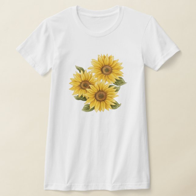 Vintage Sunflowers T-Shirt (Laydown)
