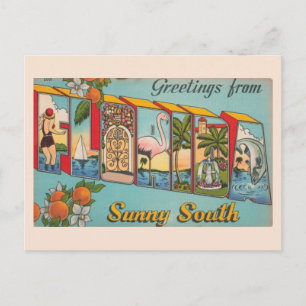 Vintage Sunny Florida Postcard