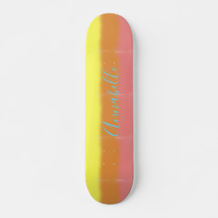 Vintage Sunrise Old Paper Painting Skateboard