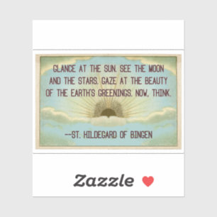 Vintage sunrise postcard St. Hildegard of Bingen