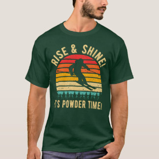 Vintage Sunset 80s Ski Funny Cute Winter Retro gir T-Shirt