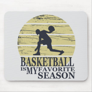 vintage Sunset Basketball is my favourite season Mouse Pad