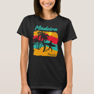 Vintage Sunset Beach Surfing Madeira Florida Summe T-Shirt