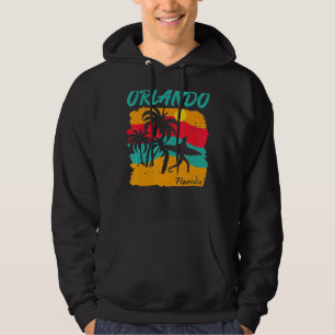 Vintage Sunset Beach Surfing Orlando Florida Summe Hoodie