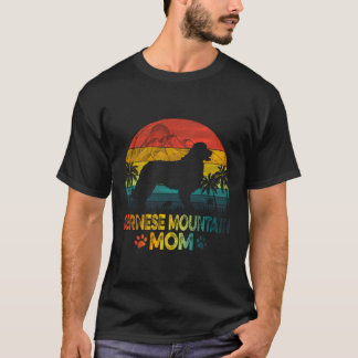 Vintage Sunset Bernese Mountain Dog Mum Mother'S D T-Shirt