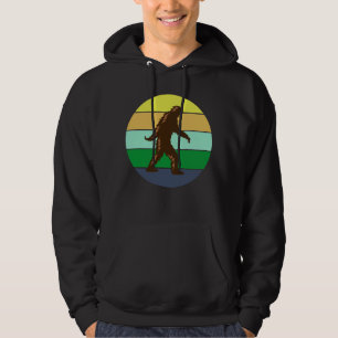 Vintage Sunset Bigfoot Sasquatch  Hoodie