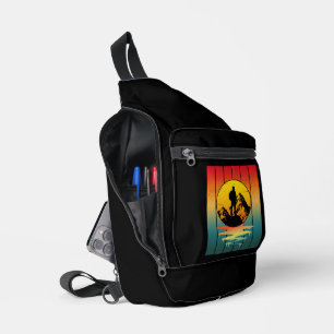 VINTAGE SUNSET CAMPING SLING BAG