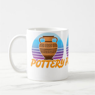 Vintage Sunset - Clay Vase Pottery Coffee Mug
