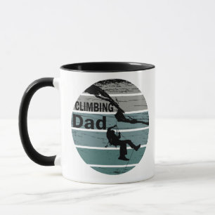 Vintage sunset Climbing dad  Mug