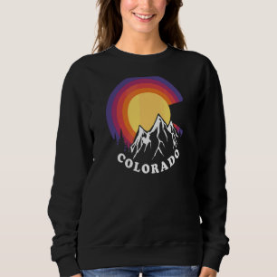 Vintage Sunset Colorado Flag  Colorado Sweatshirt