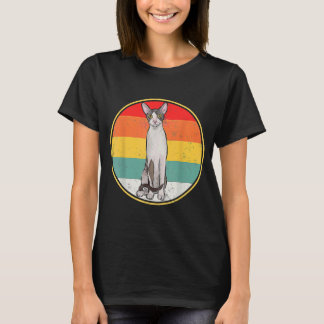 Vintage Sunset Cornish Rex Cat T-Shirt