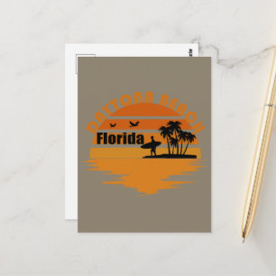 Vintage Sunset Daytona Beach Florida Postcard