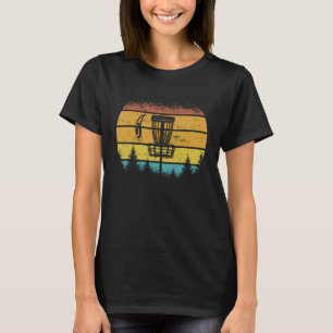 Vintage Sunset Disc Golf Frolf Flying Disc Golf Fo T-Shirt