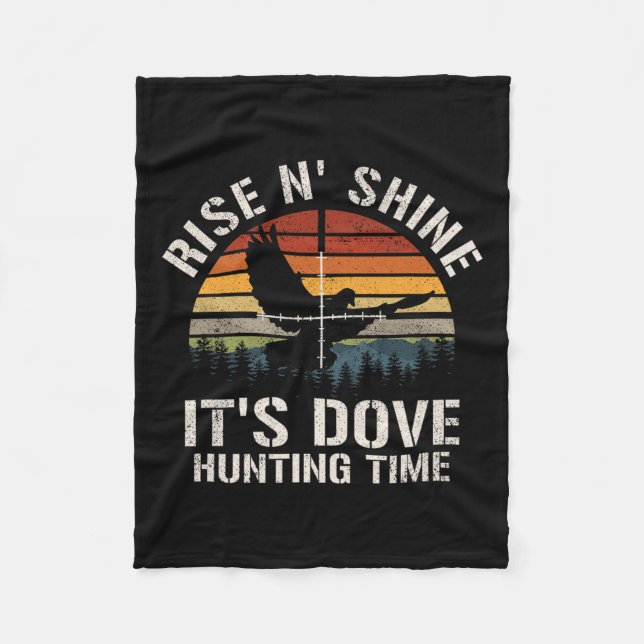 Vintage Sunset Dove Hunting Season  Fleece Blanket (Front)