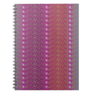 Vintage Sunset Floral Violets wallpaper pattern Notebook