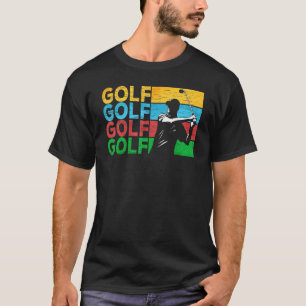 Vintage Sunset Golf Players Golfers Golfgolfing T-Shirt