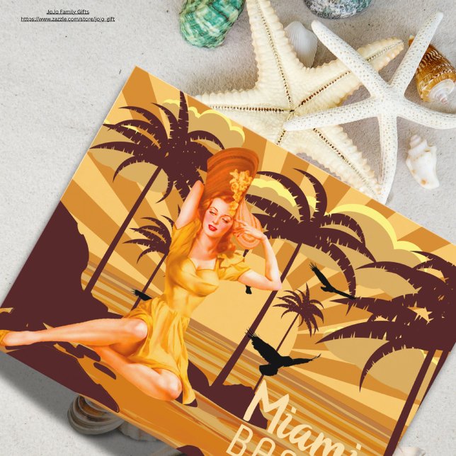 Vintage sunset Greeting from Miami Postcard (Creator Uploaded)