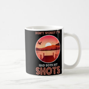 Vintage sunset had both shots vaccination nature coffee mug