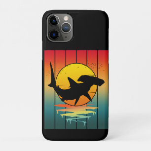 Vintage Sunset Hammerhead Shark iPhone 11 Pro Case