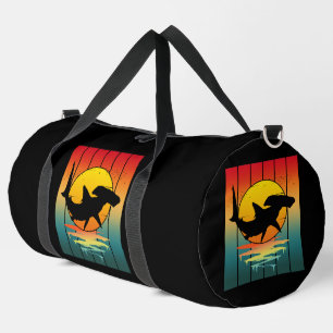 Vintage Sunset Hammerhead Shark Duffle Bag