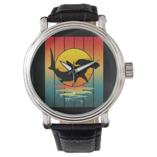 Vintage Sunset Hammerhead Shark  Watch