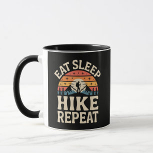 Vintage Sunset Hiking - Mountain Adventure Mug