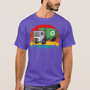 Vintage Sunset Kids Garbage Truck Toys Trash Recyc T-Shirt