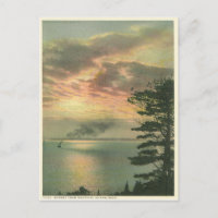 Vintage Sunset Mackinac Island Michigan