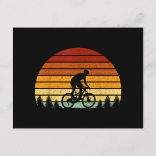 Vintage Sunset Mountain Biking Gift For Mountain B Enclosure Card