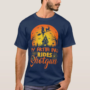 Vintage Sunset My Akita Inu Dog Ride Shot Hallowee T-Shirt