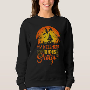 Vintage Sunset My Keeshond Dog Ride Shotgun Hallow Sweatshirt