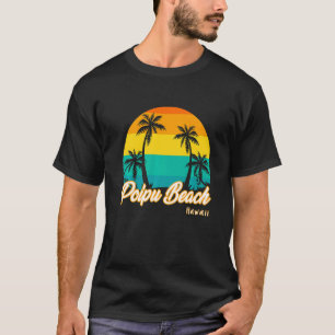 Vintage Sunset Poipu Beach Kauai Hawaii Summer Vac T-Shirt